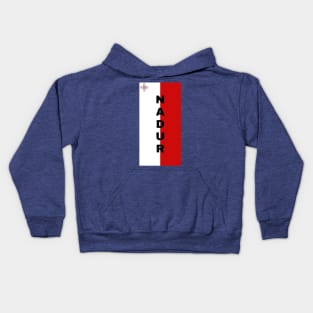 Nadur City in Malta Flag Vertical Kids Hoodie